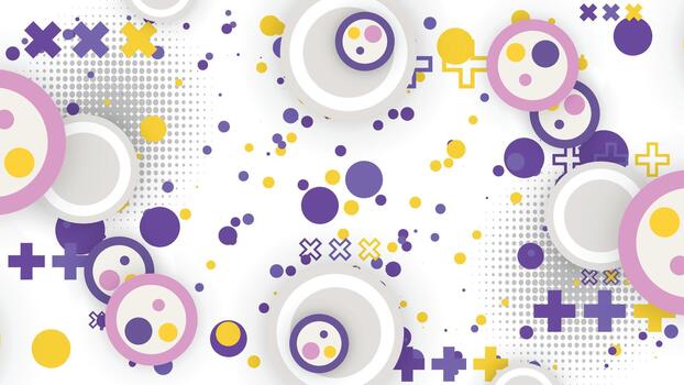 a colorful abstract background with circles and dots vector
