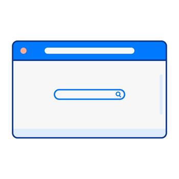 Web Browser Flat Colored Icon for Online Surfing and Website Interface Concept vector