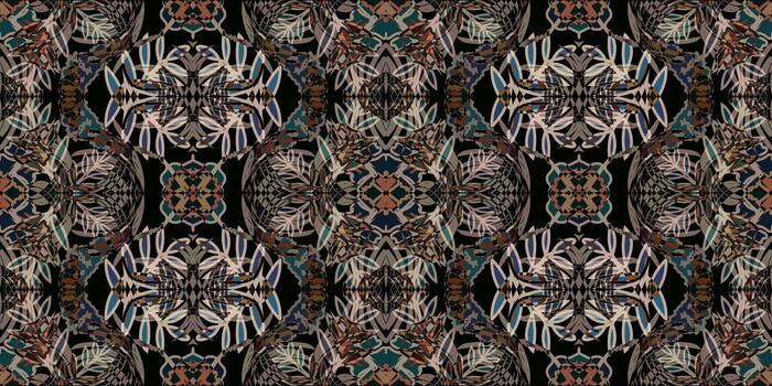 Abstract Leaves and Geometric Shapes Background. pattern fashion. Luxury Dark Beige and Brown Abstract Motif. Abstract Leaves and Foliage Design . Abstract Damask Design, pattern art. vector