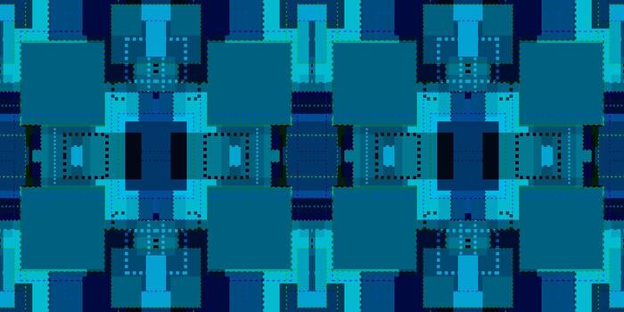 Abstract Blue and Teal Geometric Block Pattern. seamless blue. abstract Art Symmetrical Square Background. Abstract Tech Background with Tonal Squares. Abstract Geometric pattern vector