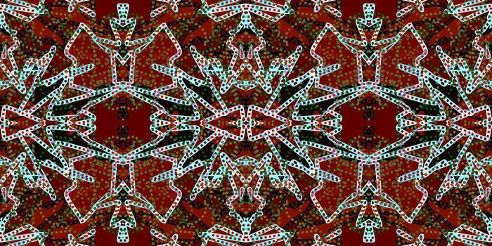 Abstract Modern Tile Background. seamless pattern. Bold Maroon and White Dotted Repeating Texture. Line Art Symmetrical Wallpaper. Digital Woven Abstract Textile Print vector