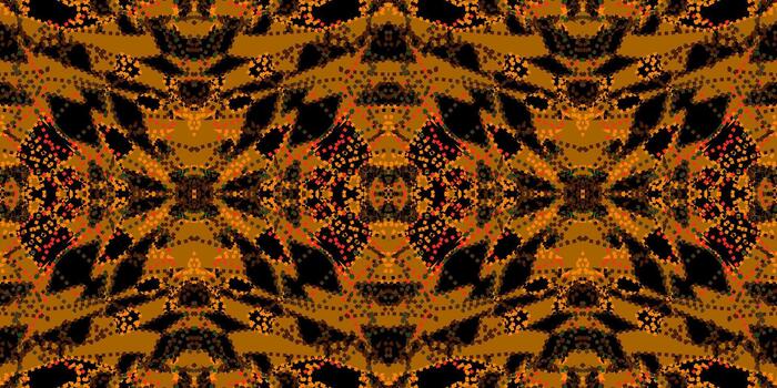 Ethnic Inspired Symmetrical Digital Textile. seamless drawing. Warm Earth Tones Abstract Dotted Pattern. Decorative Abstract brown Texture. Bohemian Style Textured Pattern Wallpaper vector