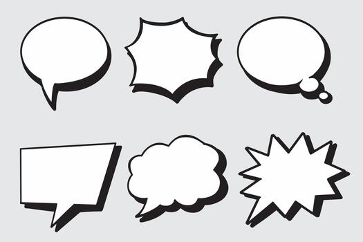set of balloon text good for comic, chat, element design, communication, etc vector