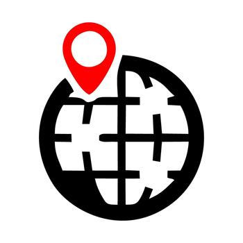 Global Location Map Navigation Technology Icon vector