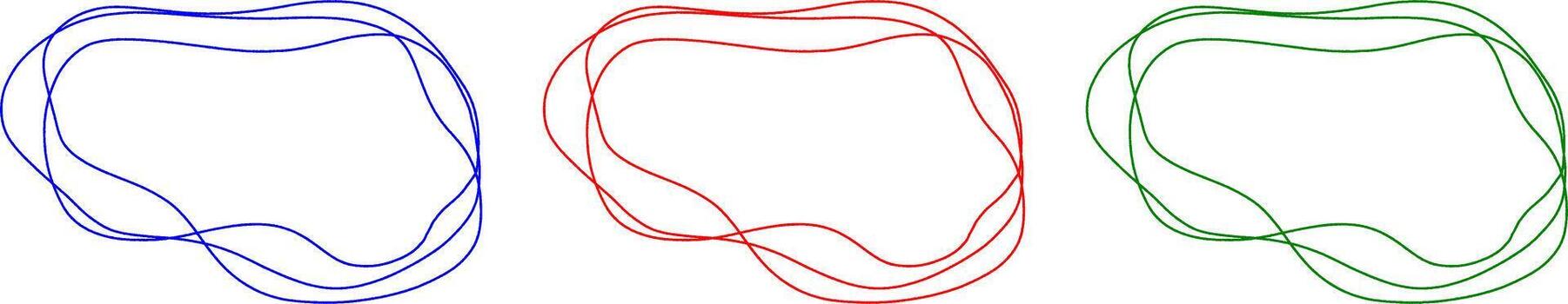 resumen orgánico forma, gota forma circular línea ilustración, garabatear circulo contorno decorativo elemento vector