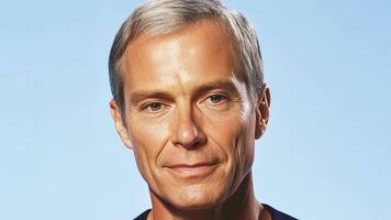 Transforming a man into an old man using zoom. The images smoothly transform and evolve, conveying the essence of growth and change, the transformation of age video