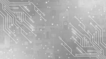 white color abstract shapes forming cyberspace circuit board design digital technology background video