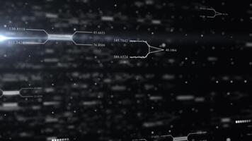 branco e Preto cor 3d digital dados fluxo grande dados binário código matriz oi-tech Projeto Sombrio tecnologia fundo video