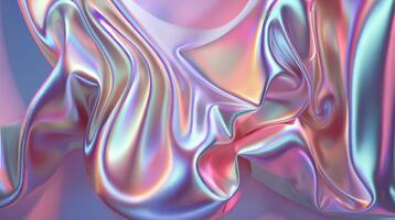 animering av overkligt tyg ark böjning och hopfällbar i noll allvar, trogen metallisk bakgrund 2 video