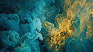 animazione di fluido inchiostro nuvole nel lento movimento formatura aurora modelli, cinematico astratto sfondo 1 video