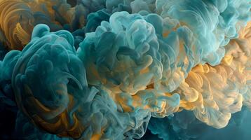 animazione di fluido inchiostro nuvole nel lento movimento formatura aurora modelli, cinematico astratto sfondo 4 video