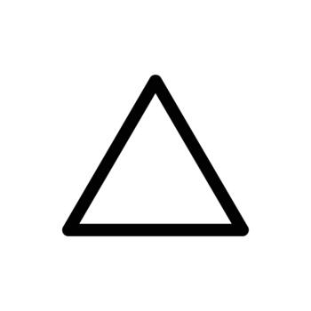 un minimalista geométrico triángulo forma aislado en un llanura antecedentes. esta es un básico gráfico elemento, símbolo, o firmar para diseño. lavandería línea icono. aislado acortar Arte. vector