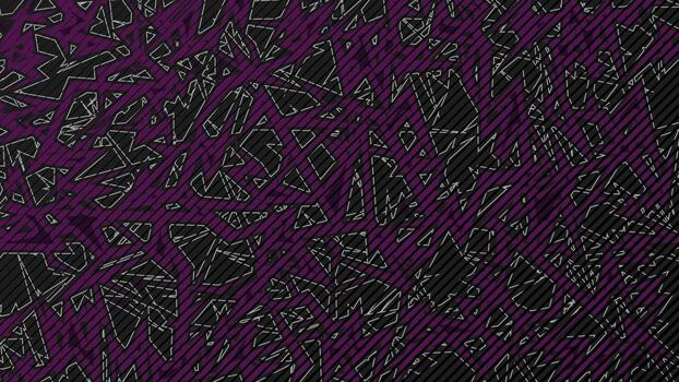 Bold Abstract Purple Black Diagonal Sharp Shapes Pattern with Chaotic Geometric Lines and Sport Vibe for Modern Jersey Background and Activewear Apparel vector