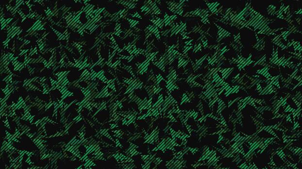 Modern Geometric Camouflage Pattern with Green Gradient Lines and Abstract Shapes for Military Background, Fashion Textile, and Digital Wallpaper Design vector