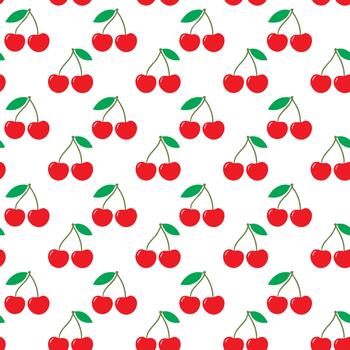 Cereza sin costura modelo antecedentes sencillo diseño vector