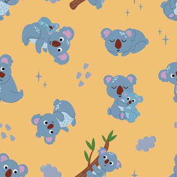 sin costura modelo con linda coala osos. interminable patrones para tu diseño. vector