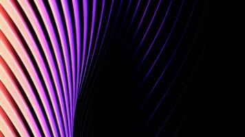 abstrakt rörelse design se av buktig parallell rader i nyanser av lila och persika på en svart bakgrund Plats modern, trogen atmosfär för branding eller ui visuella video