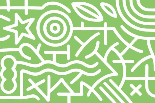 green abstract shapes pattern background vector