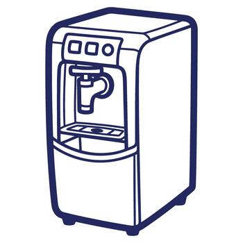 agua enfriador dispensador Proporcionar hidratación en un oficina ajuste entregando refrescante purificado Bebiendo agua con botón control S para temperatura y moderno diseño vector