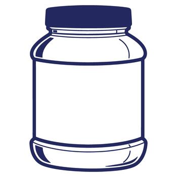 Illustration of a simple jar with a cap perfect for product mockups and presentations offering a clean design space vector