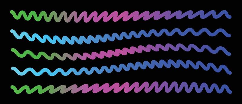 Vibrant wavy lines gradient abstract background pattern design vector