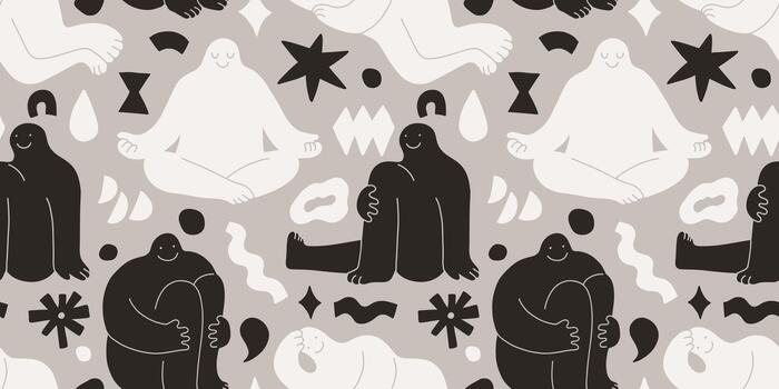 Abstract figures and geometric shapes pattern vector