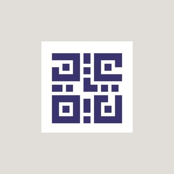qr code icon. Scanning data symbol. Digital quick response code graphic for mobile app and payment. vector
