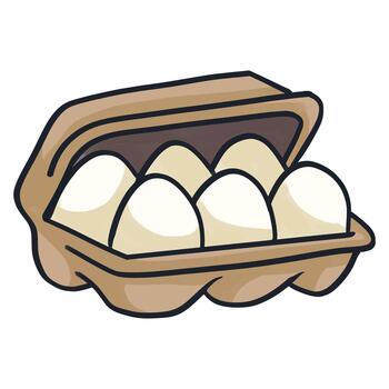 carton eggs illustration vector