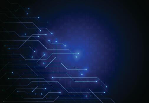 abstract circuit design on dark background vector