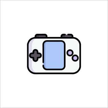 Handheld Game Console Icon Portable Gaming Device, flat design vector