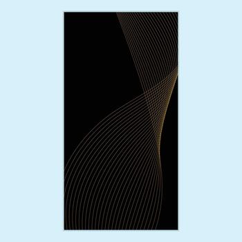 Abstract black background with golden curved lines creating a flowing and elegant design element on display vector