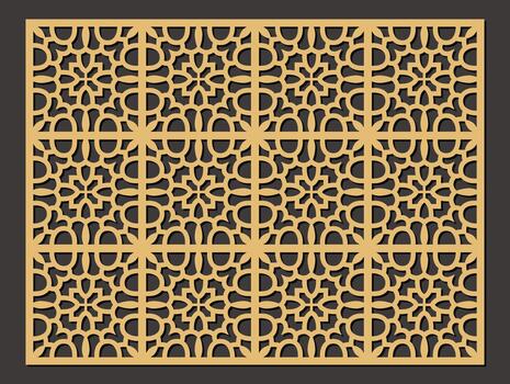 Geometric pattern design in gold vector