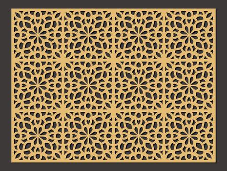 Decorative geometric floral pattern vector