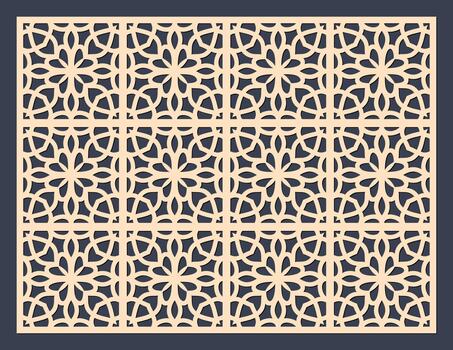 Geometric pattern design in beige and dark color vector
