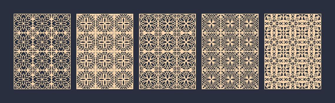 Collection of decorative patterns vector