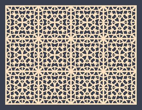 geometric pattern with floral design vector