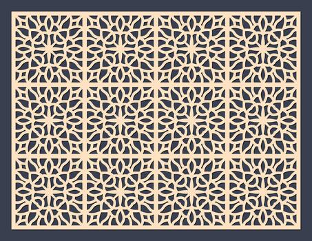 Geometric pattern design in beige and navy vector