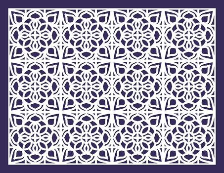 Geometric pattern design in purple and white vector