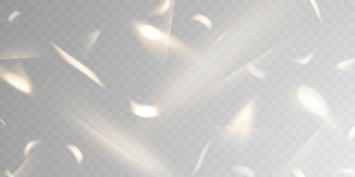 Abstract light effect with sparkles on transparent background vector