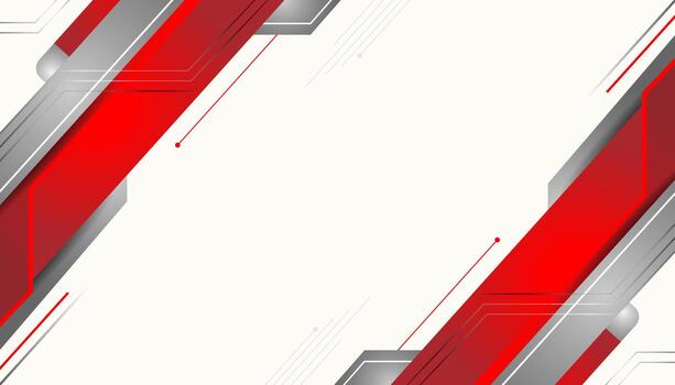 Red and Silver Abstract Geometric Background Design with Modern Diagonal Shapes for Technology or Corporate Banner vector