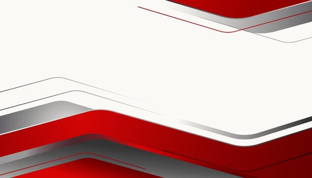 Dynamic red and white abstract background with smooth curved lines and soft gradients. vector