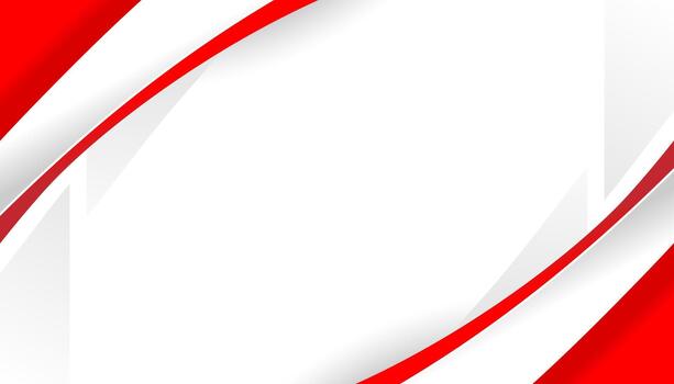 Abstract red, white, and gray wave background with smooth curved lines vector