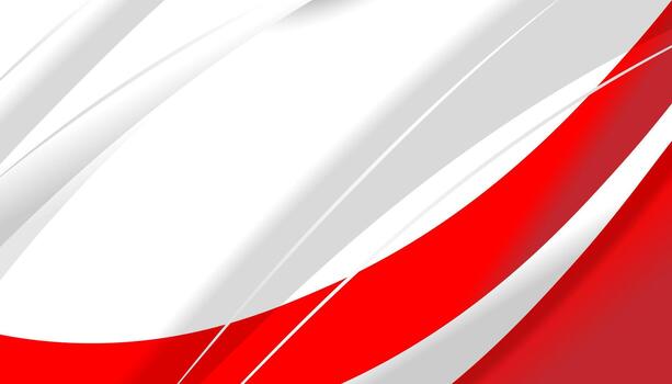 Modern Red and white abstract background with smooth curved lines and soft gradients. vector