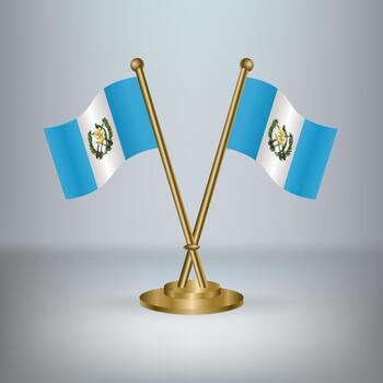 Guatemala table flag, with gradient background vector
