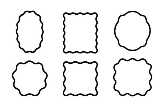 A set of four different shapes for a frame vector