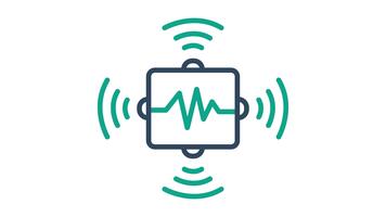 sensor ikon animation. Avancerad sensor, smart upptäckt teknologi för precision och verklig tid övervakning. alfa kanal, transparent bakgrund video