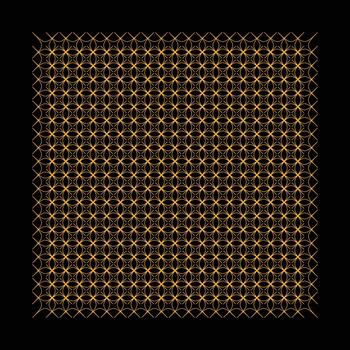 Intricate golden geometric pattern on black background a captivating design element vector