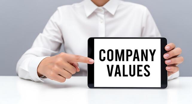 comprensión y implementar núcleo empresa valores para éxito foto