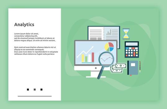analytics dashboard and business tools vector