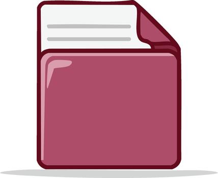 A folder icon with a document inside vector